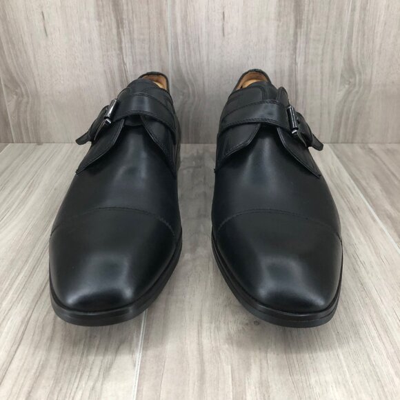 Steve Madden Shoes Mens 10.5 Covet Black Leather Buckle Strap Oxfords main image 6